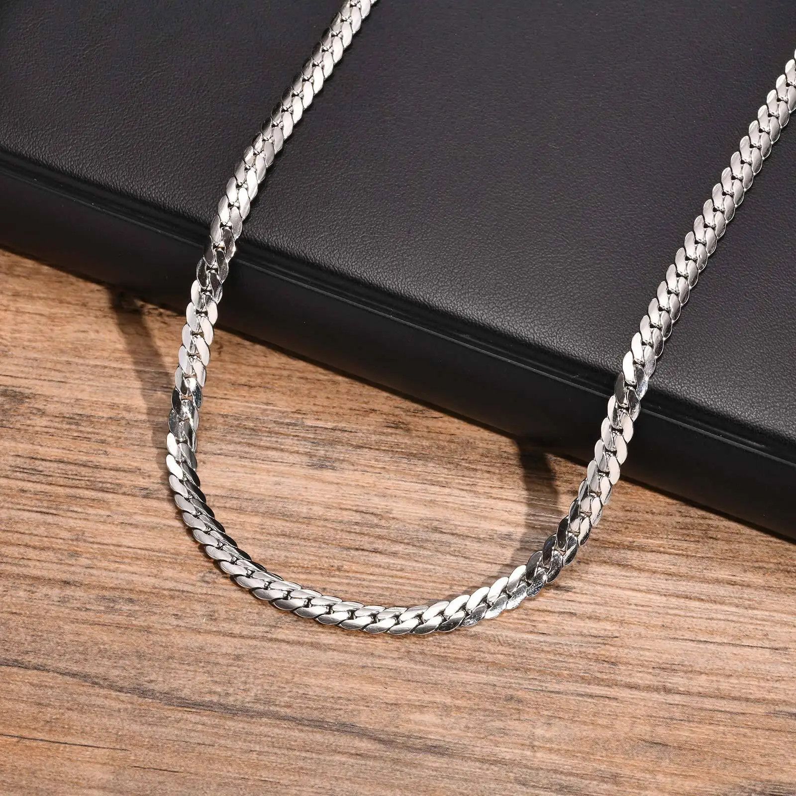 Jewelry × Vintage Flat Cuban Chain Necklace Size ONE SIZE - 3 Thumbnail