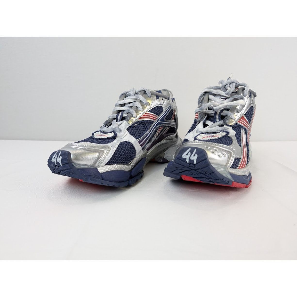Balenciaga o1rshd1 Mesh Rubber Runner in Navy/Red/Grey Size US 11 / EU 44 - 7 Thumbnail