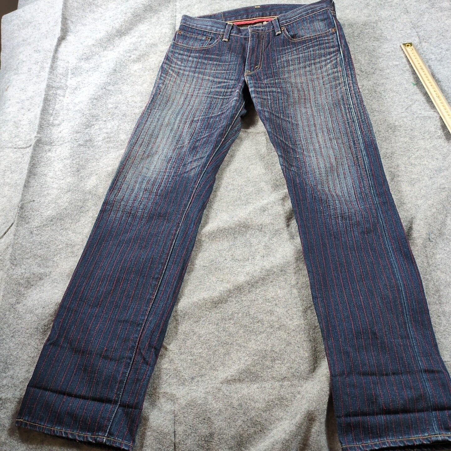 Levi's Levi’s 505 Red Pinstripe Denim Jeans 32 x 33 Japan Selvedge Size US 32 / EU 48 - 1 Thumbnail