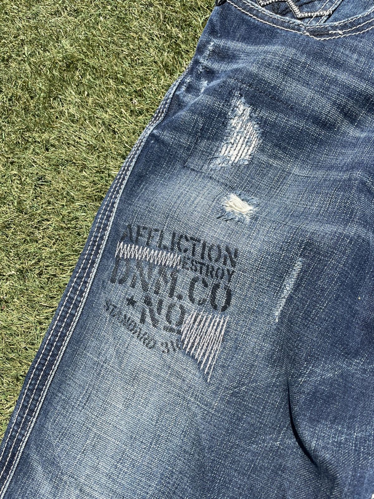 Affliction Vintage Affliction Copper Boot Cut Washed Blue Jeans Size 36 Size US 36 / EU 52 - 7 Thumbnail