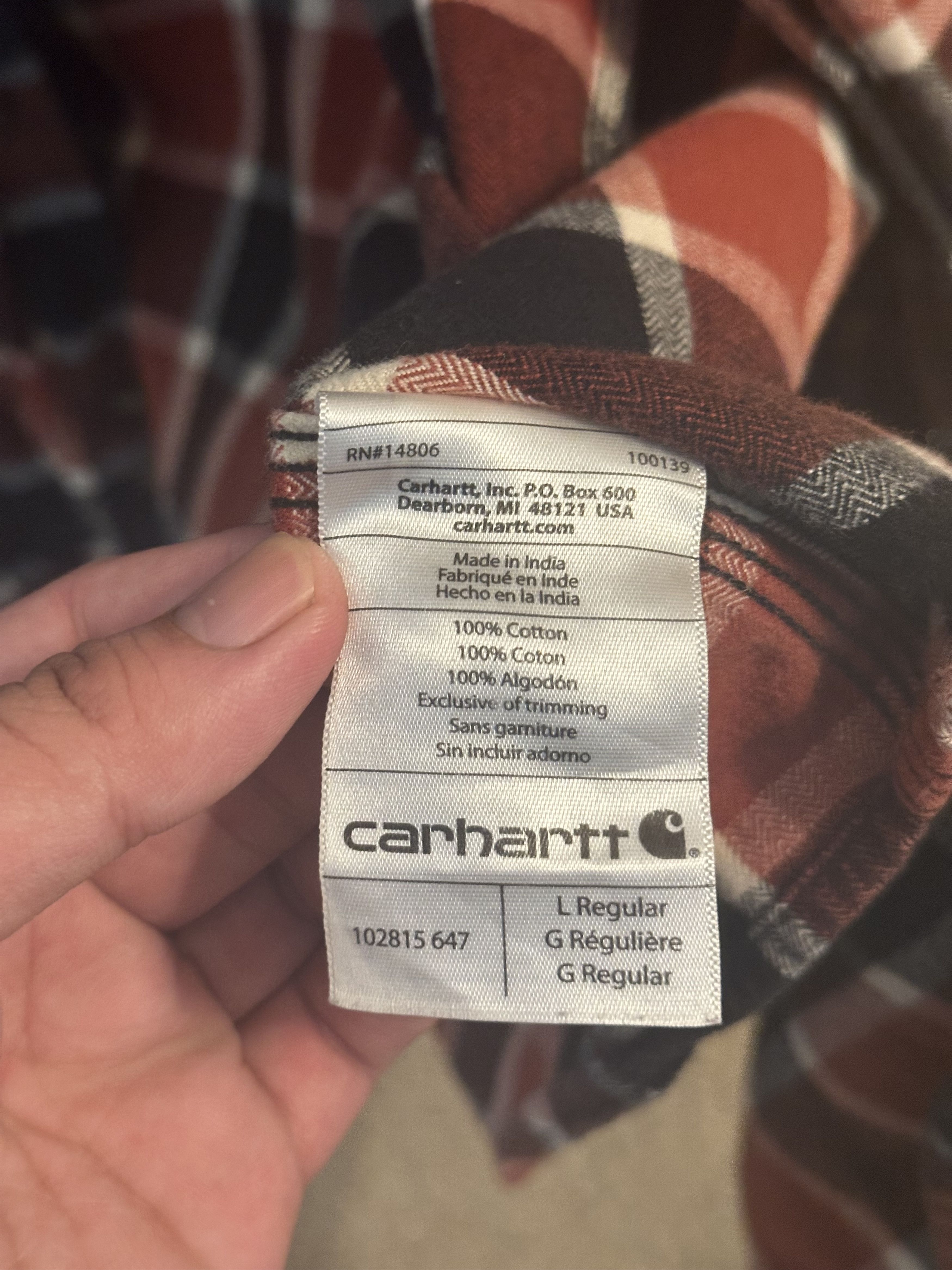 Carhartt Carhartt Plaid Work Shirt Size US L / EU 52-54 / 3 - 5 Thumbnail