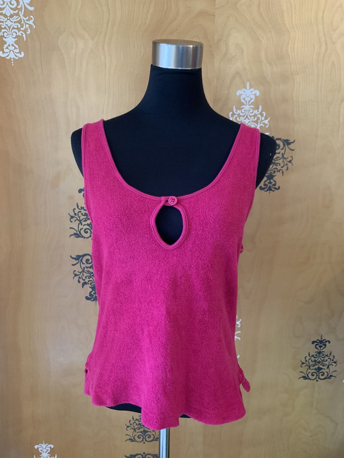 Vintage Vintage 80s Raspberry Pink Sleeveless Terrycloth Tank Top Size M / US 6-8 / IT 42-44 - 1 Thumbnail