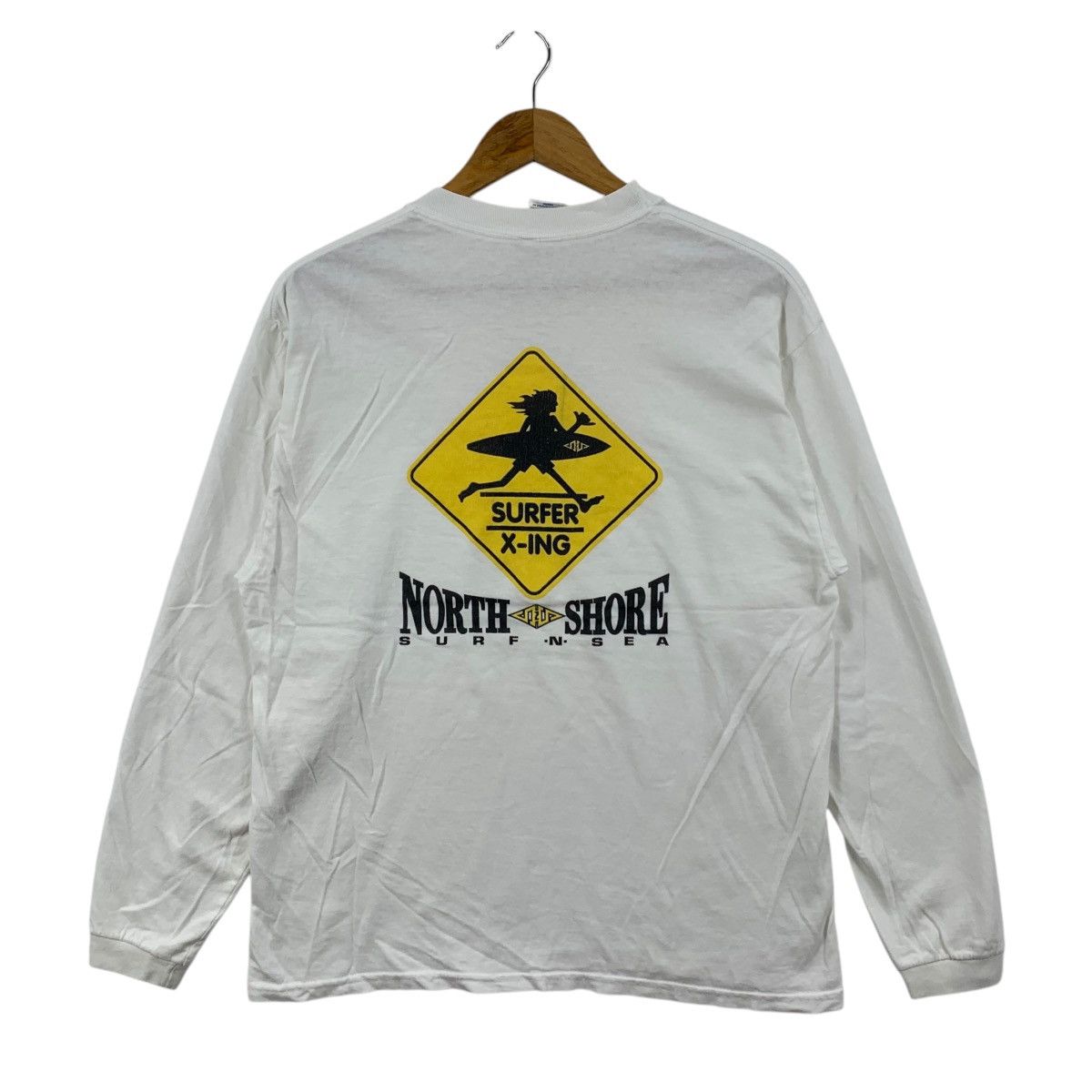 Vintage Vintage NORTH SHORE Surf N Sea Surfer X-Ing Logo Print Shirt Size US M / EU 48-50 / 2 - 1 Thumbnail