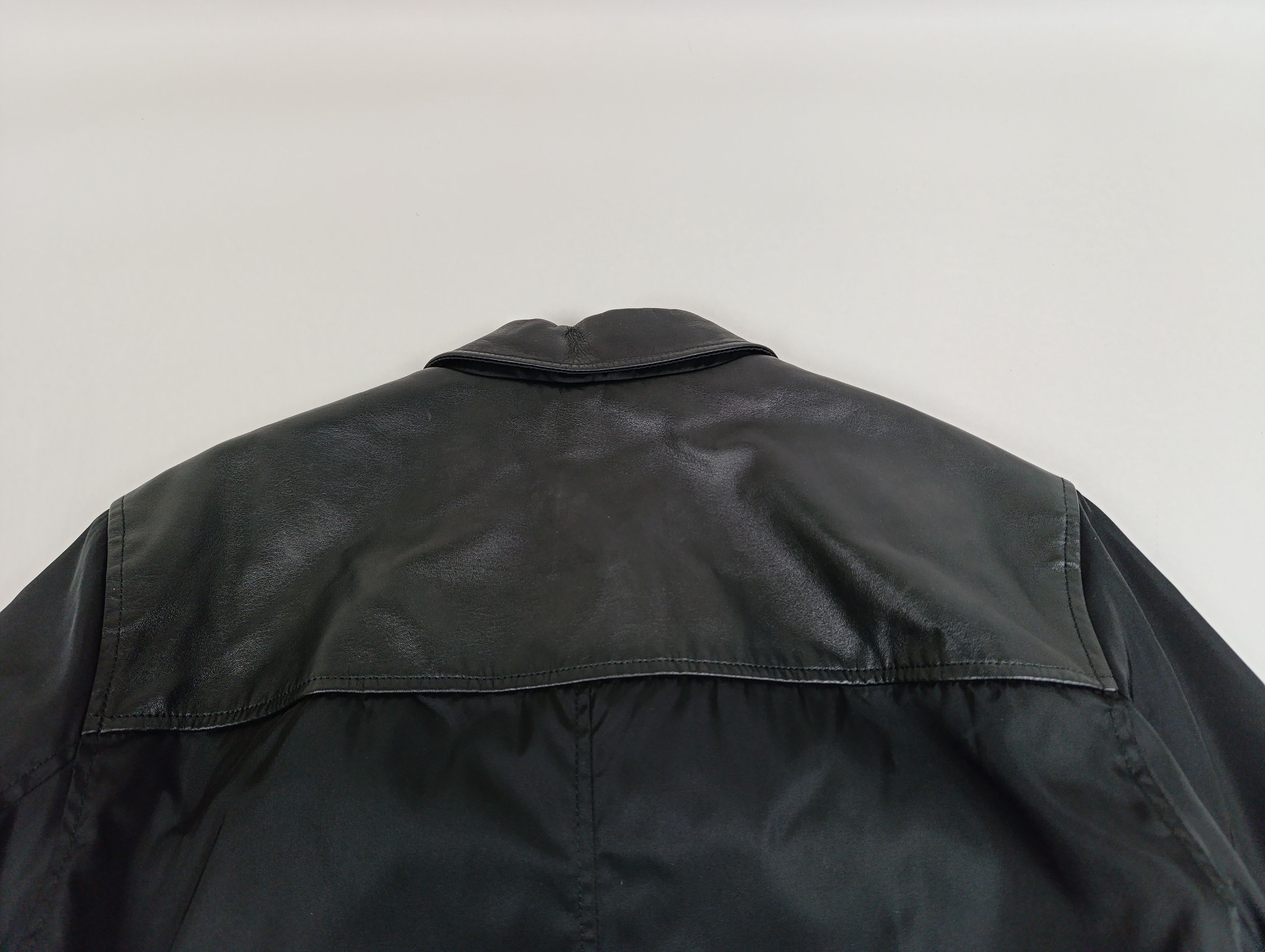 Prada ARCHIVE 90S PRADA LEATHER SHOULDER NYLON DOUBLE ZIP COAT Size US L / EU 52-54 / 3 - 13 Thumbnail