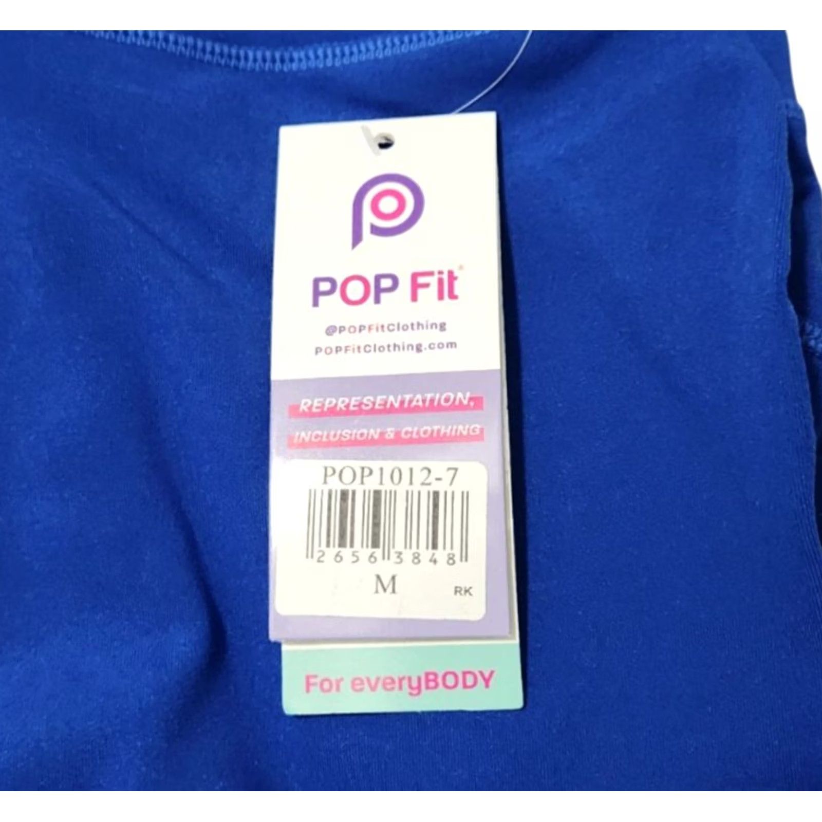 Vintage POP Fit Shorts Womens M High-Waisted Biker Style Pockets Blue POP1012-7 Size 32" / US 10 / IT 46 - 3 Thumbnail