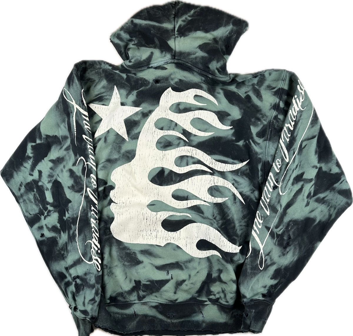 HELLSTAR Hellstar Green Marble Paradise Hoodie Size US L / EU 52-54 / 3 - 3 Thumbnail