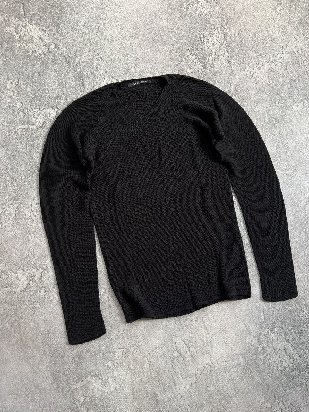 hannes roether Hannes Roether Knitted Long Sleeve V-Neck Pullover Sweater Size S / US 4 / IT 40 - 3 Thumbnail