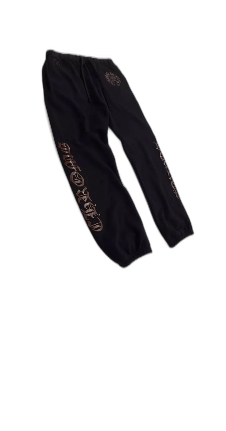 Chrome Hearts Brown Rhinestone Sweatpants