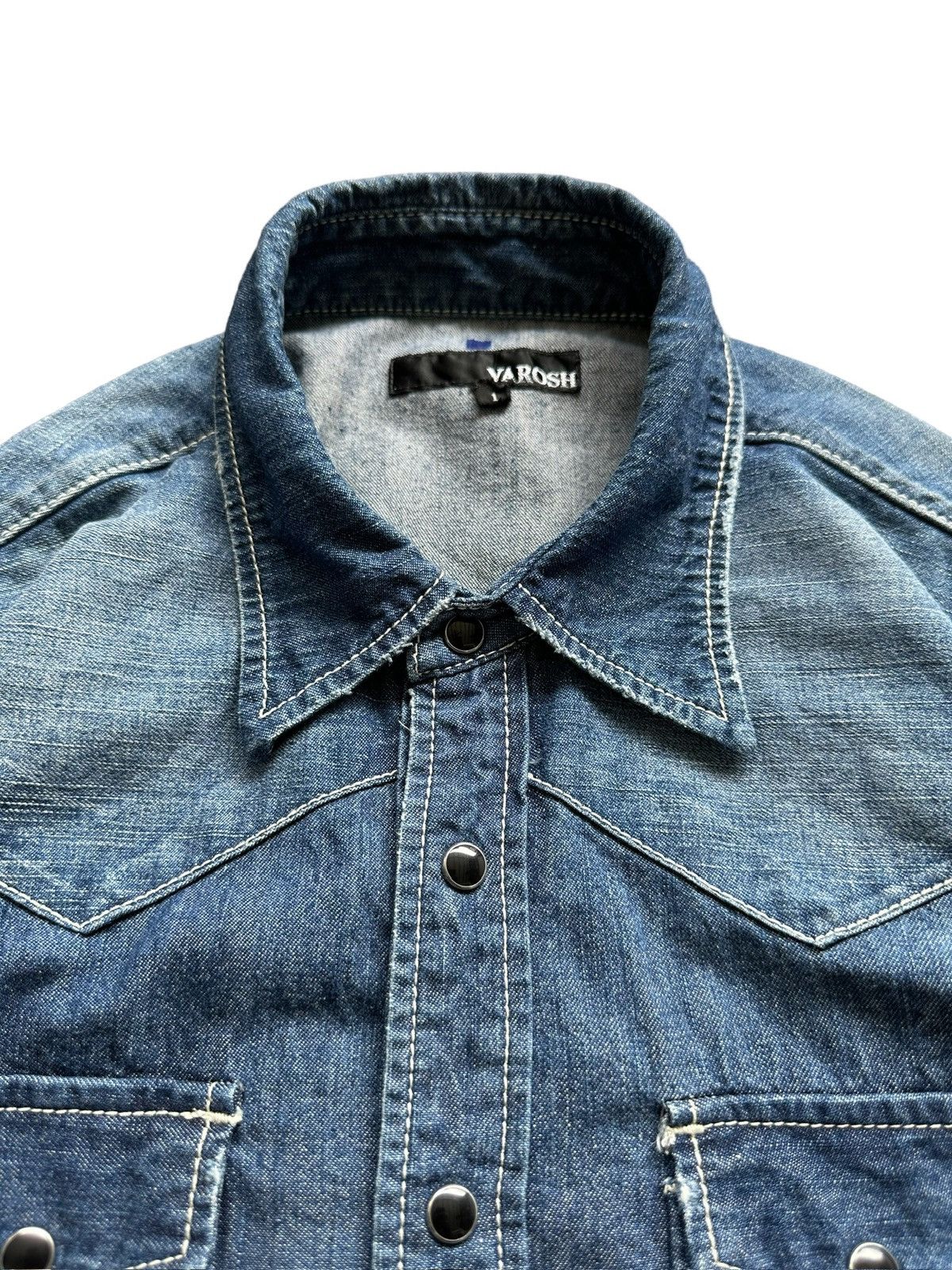 CIVARIZE 🔥Jrock / Vkei🔥2000's Varosh snap button denim shirt Size US M / EU 48-50 / 2 - 8 Thumbnail