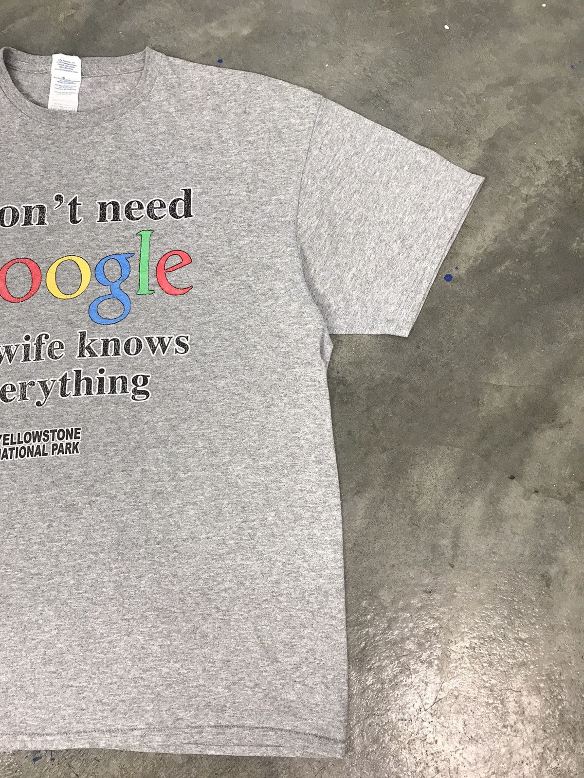 Japanese Brand I don’t need GOOGLE my wife knows everthing Humor Tee Size US XL / EU 56 / 4 - 2 Thumbnail