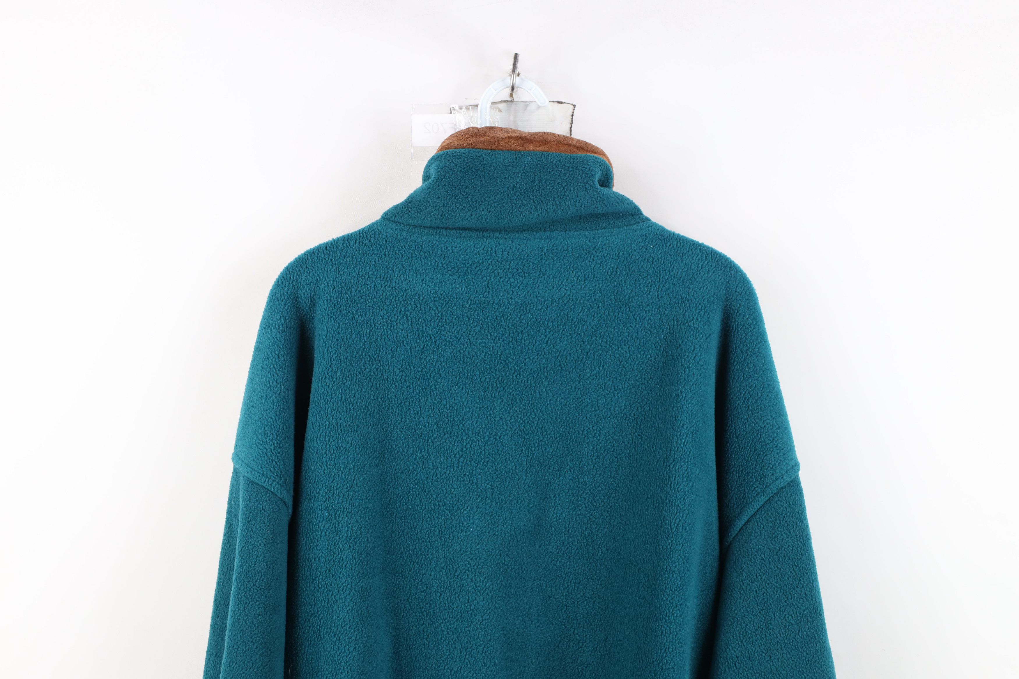 Vintage Vintage 90s Streetwear Half Zip Fleece Pullover Sweater Teal Size US L / EU 52-54 / 3 - 12 Thumbnail