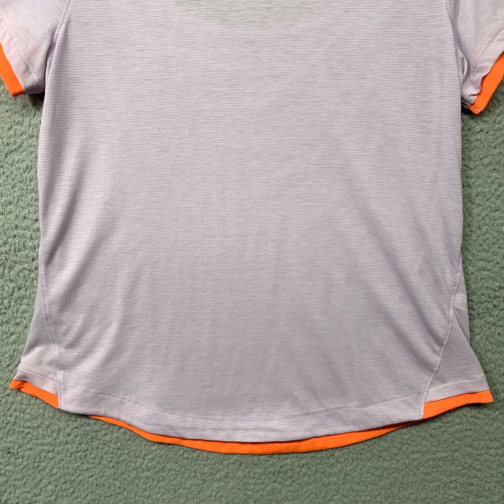 Under Armour Under Armour Run Pullover Top Womens M Lt Purple Orange Logo Fitted Headgear Shirt Size M / US 6-8 / IT 42-44 - 3 Thumbnail
