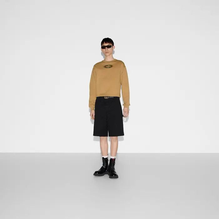 Gucci o1s1wg110925 Cotton Jersey Sweatshirt in Camel Size US S / EU 44-46 / 1 - 2 Thumbnail