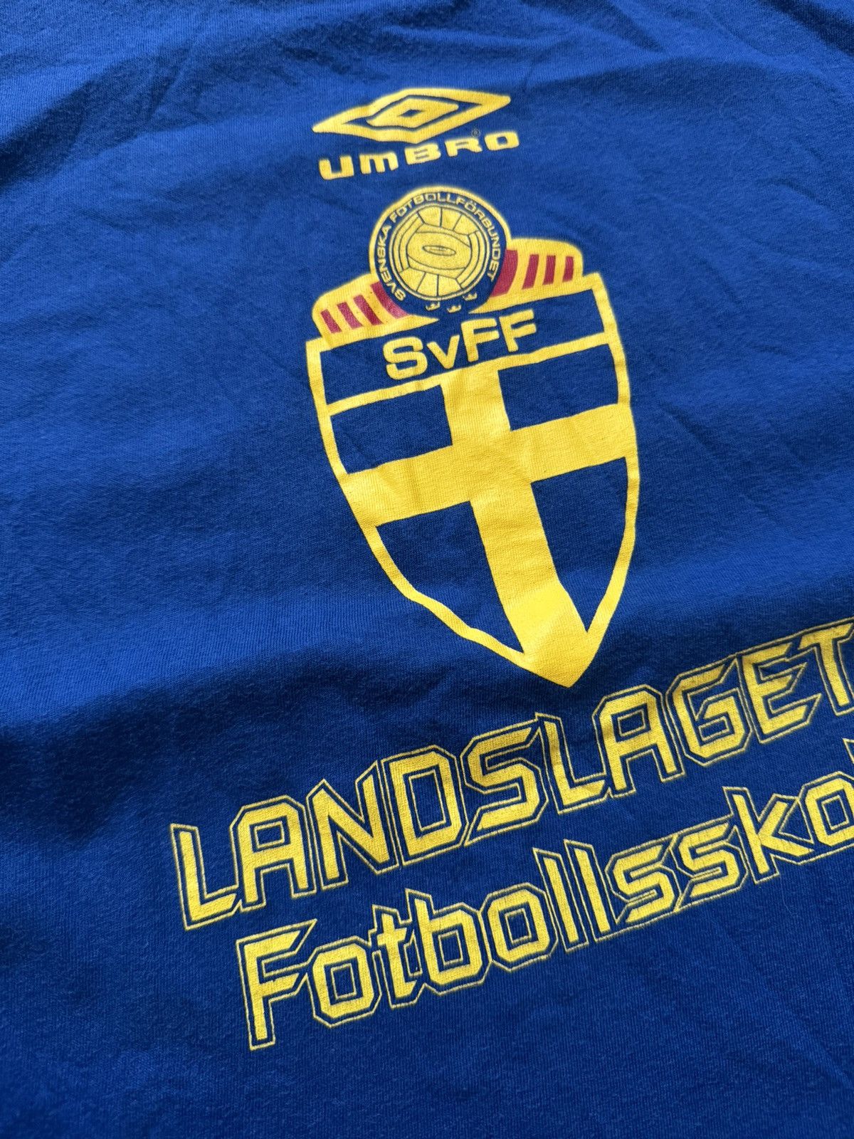 Umbro × Vintage Umbro S Sweden 🇸🇪 SVFF svenska tee T-shirt polo jersey Size US S / EU 44-46 / 1 - 5 Thumbnail