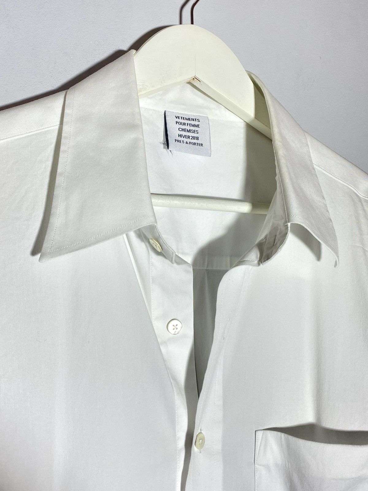 Vetements Vetements by Demna Secretary Decollage Shirt Button Up Size M / US 6-8 / IT 42-44 - 9 Thumbnail