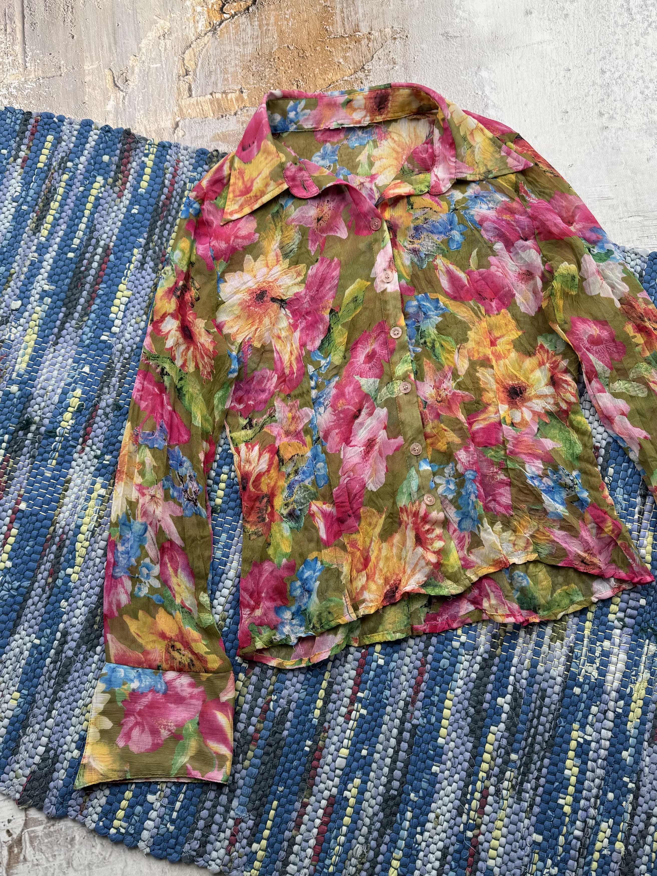 Japanese Brand Vintage Cropped Mesh Shirt A536(239) Size M / US 6-8 / IT 42-44 - 2 Thumbnail