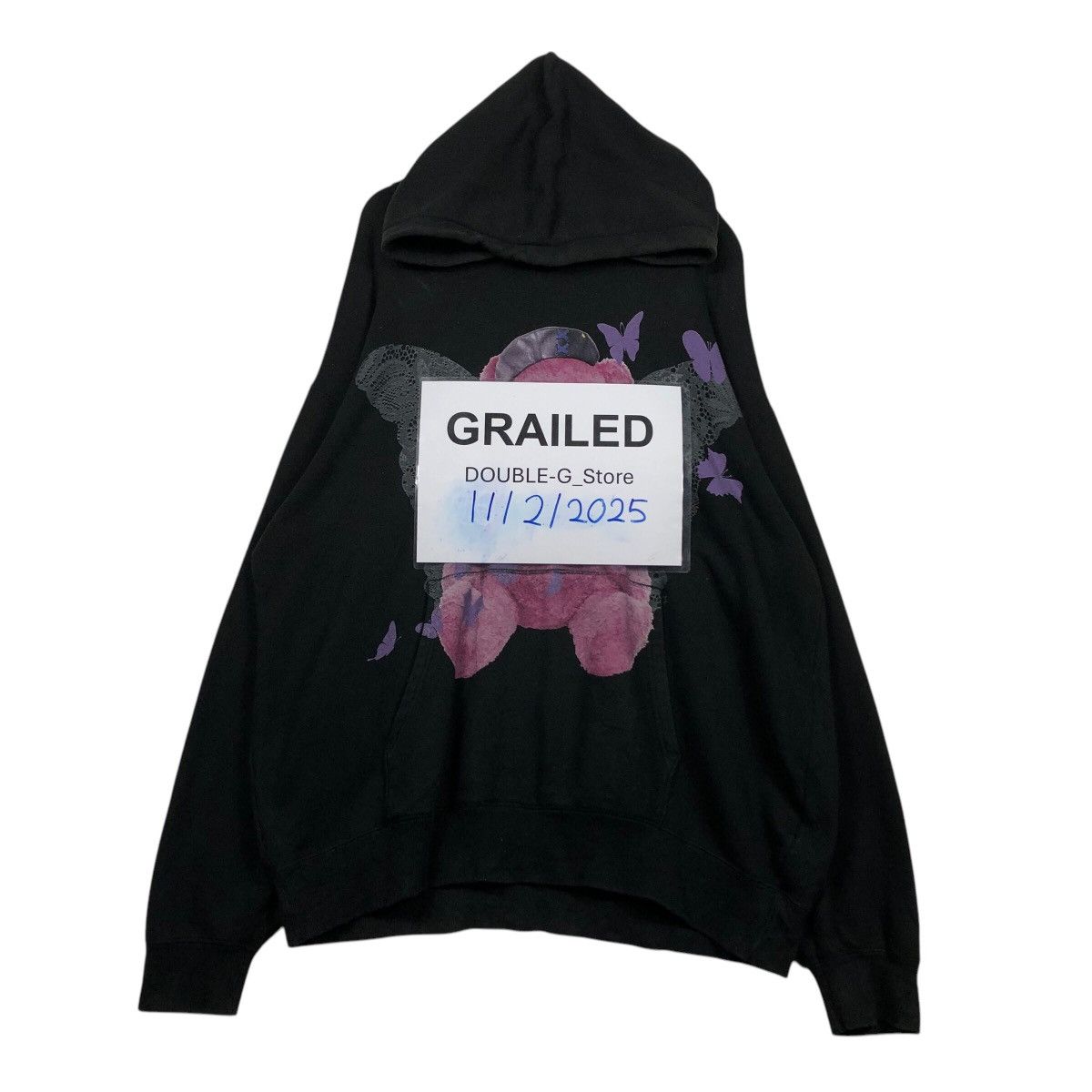 Japanese Brand WRouge Gothic Pink Bear Hoodie — Y2K Dark Fairycore Size US M / EU 48-50 / 2 - 1 Thumbnail