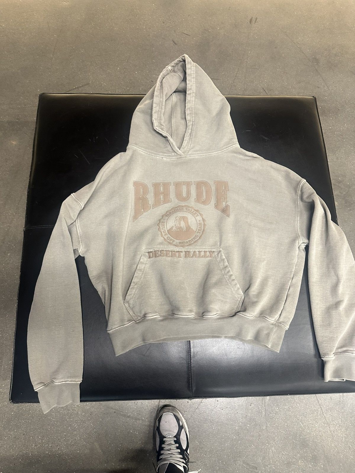 Rhude CROPPED THICK “DESERT RALLY” HOODIE | Grailed