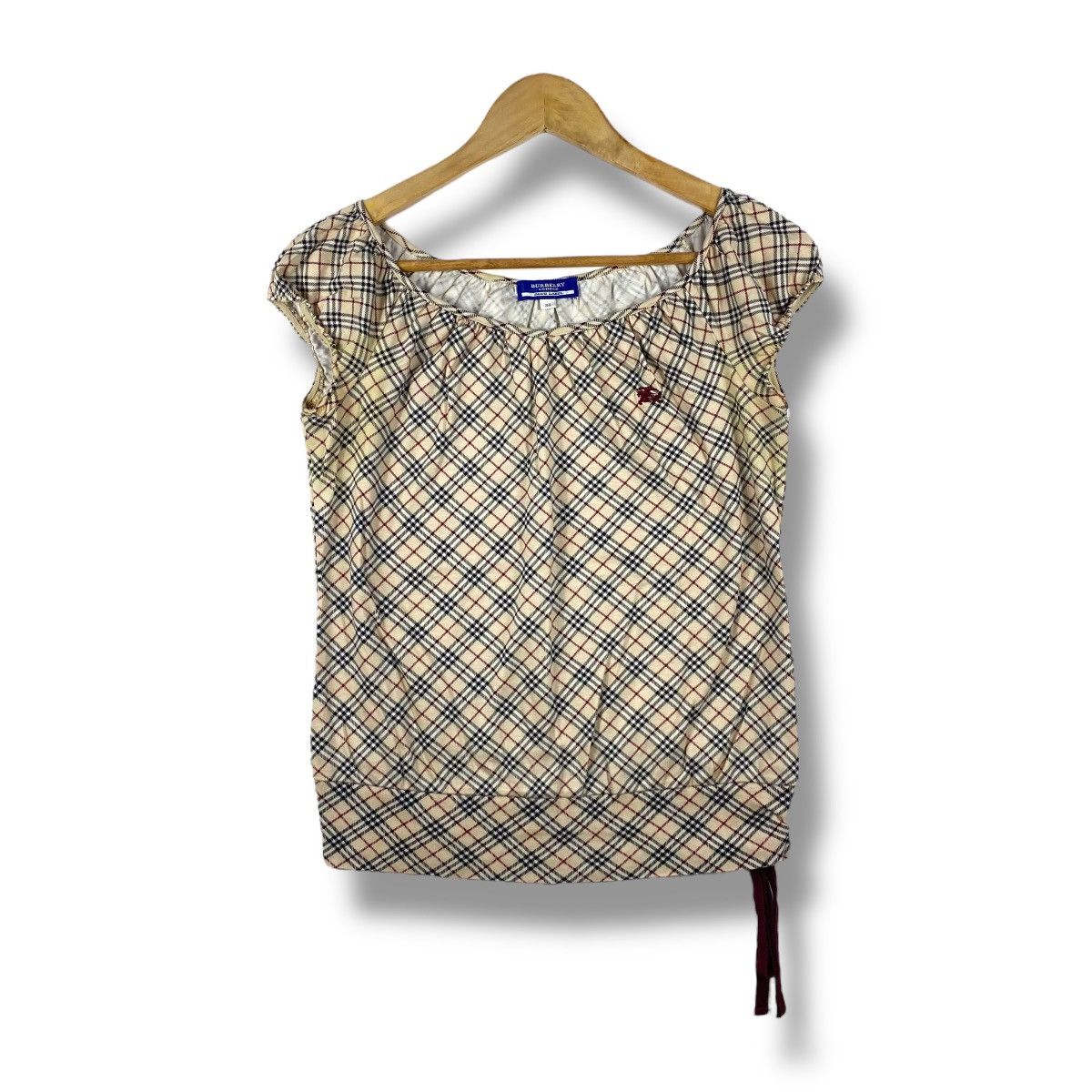Burberry × Vintage BURBERRY LONDON Blue Label Nova Check Blouse Tops Tee Size S / US 4 / IT 40 - 1 Thumbnail