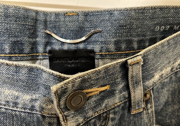 Saint Laurent Paris × Yves Saint Laurent Saint Laurent slp13fwD02 Year Old Corroded and Damaged Jeans Size US 31 - 3 Thumbnail