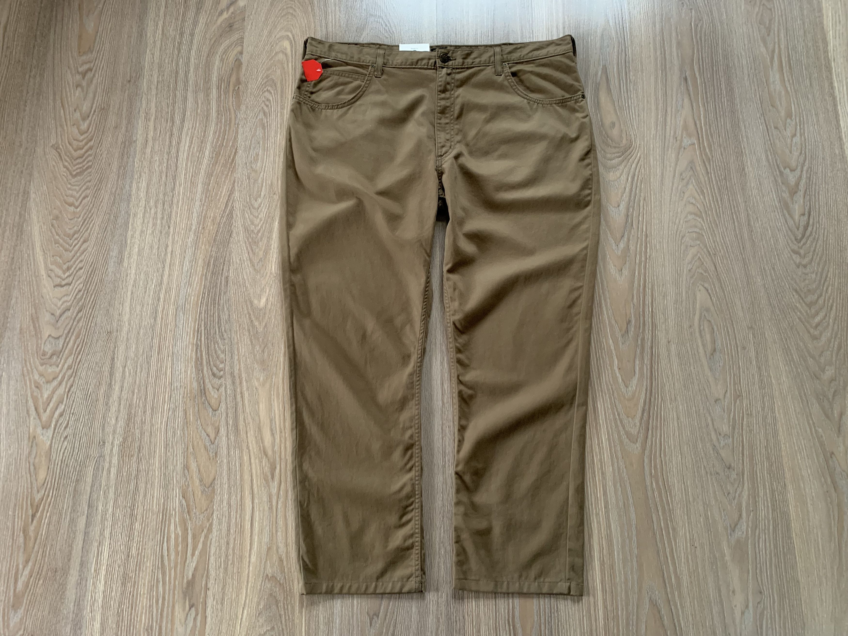 Denime × Lee Lee Brooklyn Straight Stretch Khaki Casual Pants Size US 42 / EU 58 - 2 Thumbnail