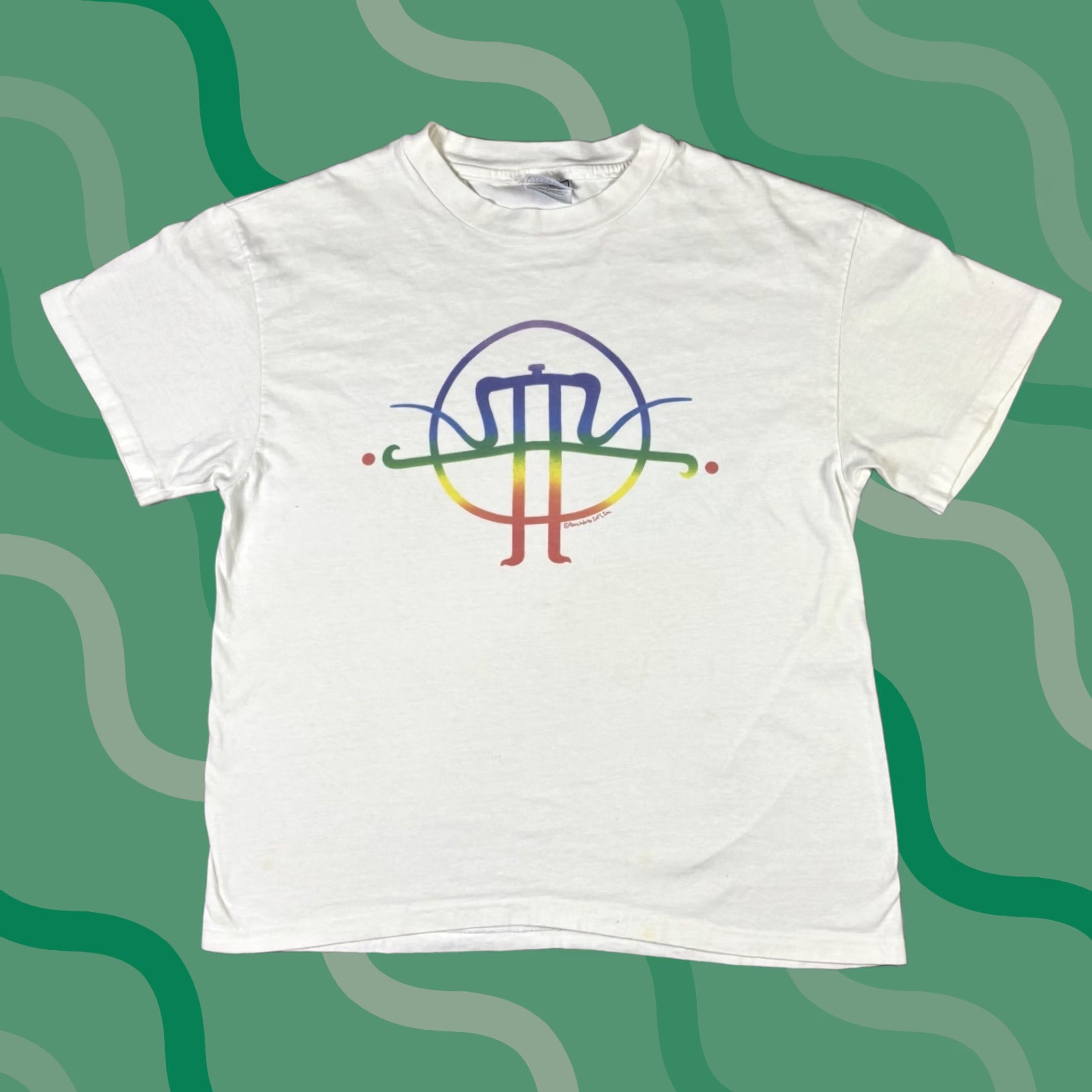 Hanes VINTAGE Hanes T-Shirt White Crew Neck Short Sleeve Peace Graphic Print 90s USA L Mens Size US L / EU 52-54 / 3 - 1 Thumbnail