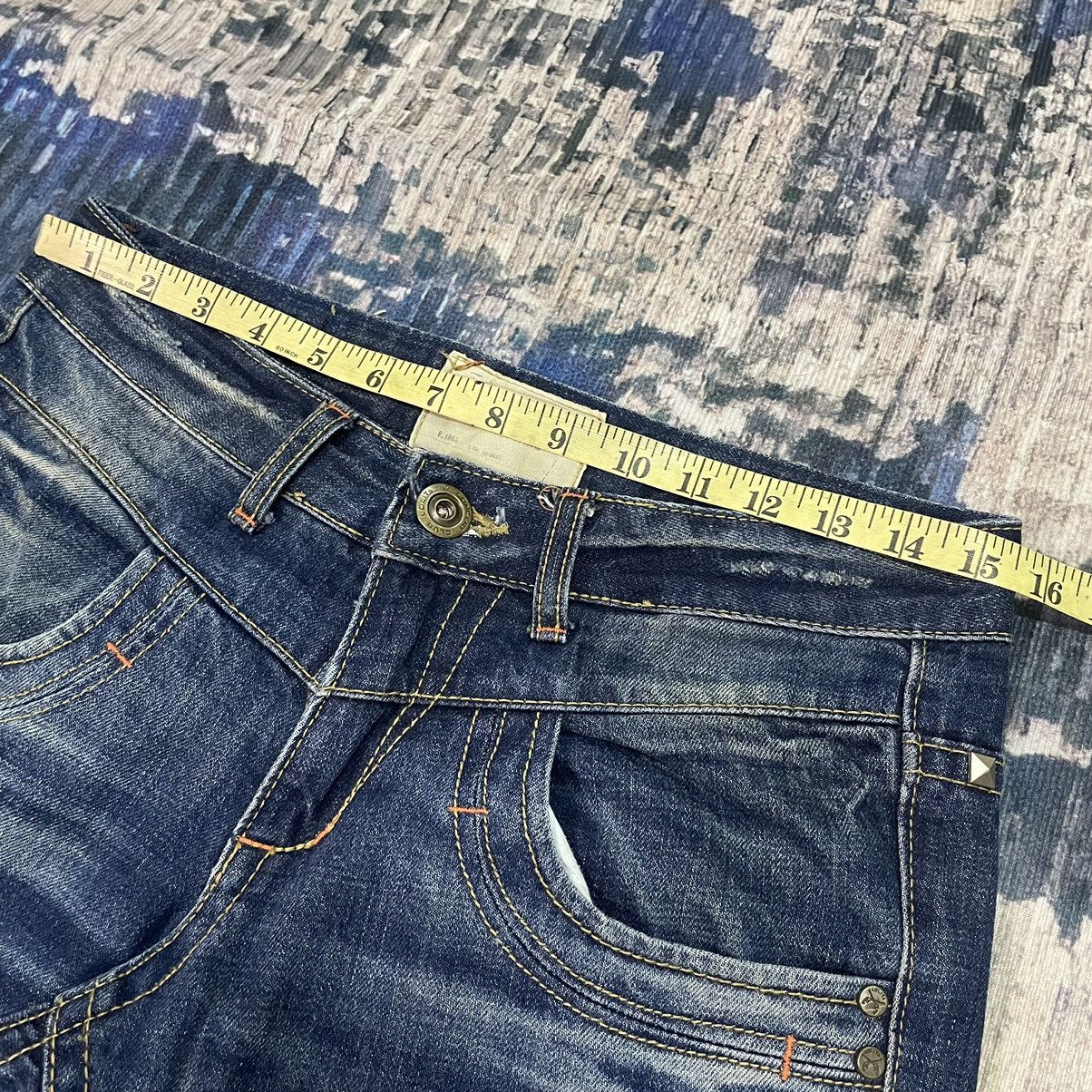 Hysteric Glamour 🇯🇵 LOLITA concert club catclaws distressed flare exotic denim Size 31" - 9 Thumbnail