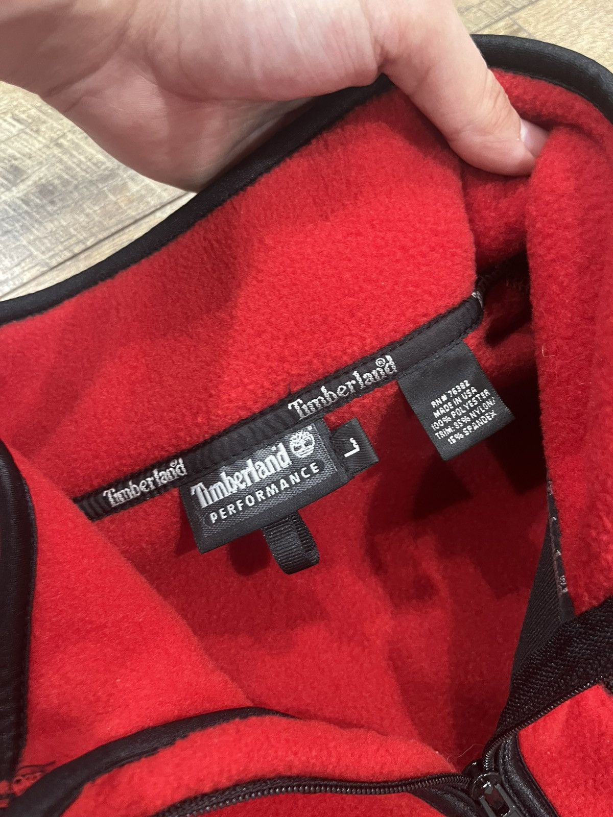 Timberland Vintage 1987 Timberland Polartec 1/2 Zip Fleece Red Large Size US L / EU 52-54 / 3 - 2 Thumbnail
