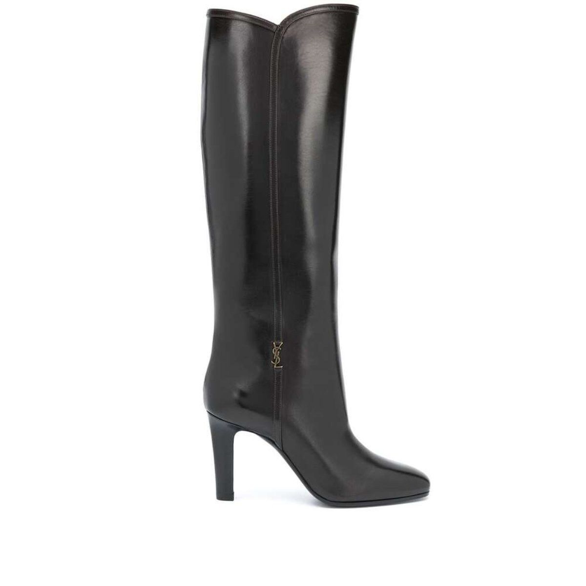 Saint Laurent Paris o1s1wg111024 Jane Cassandre Boots In Smooth Leather in Black Size US 7.5 / IT 37.5 - 1 Thumbnail