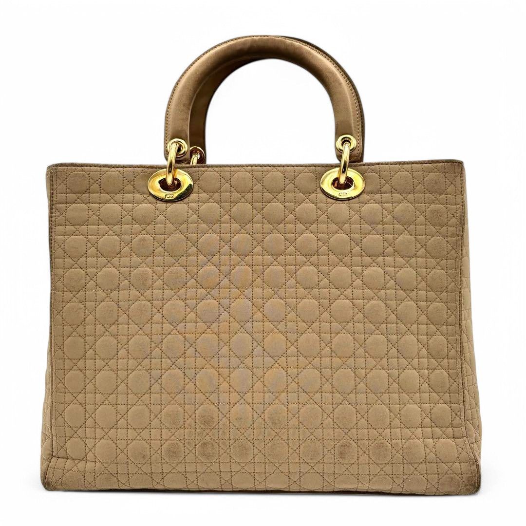 Dior Dior - Lady Dior Handbag Beige Quilted Gold Charm Vintage Size ONE SIZE - 3 Thumbnail
