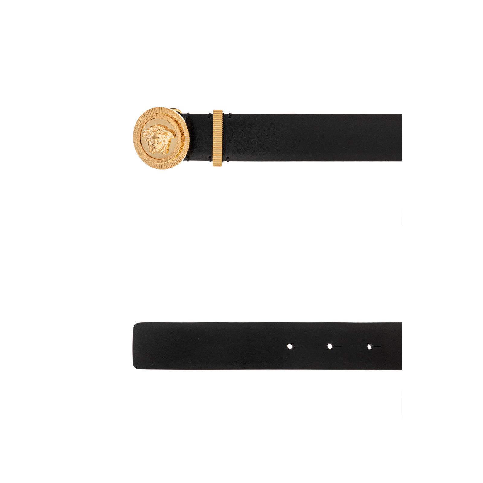 Versace VERSACE Black Leather Belt New & Authentic (Men's size:105;) Size ONE SIZE - 3 Thumbnail
