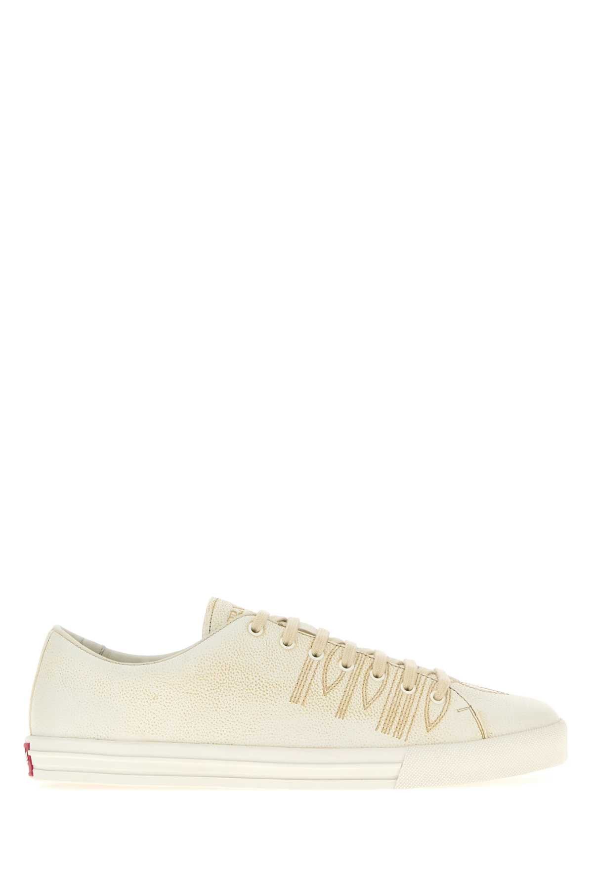 Prada Ivory Leather Sneakers Size US 8 / EU 41 - 1 Thumbnail