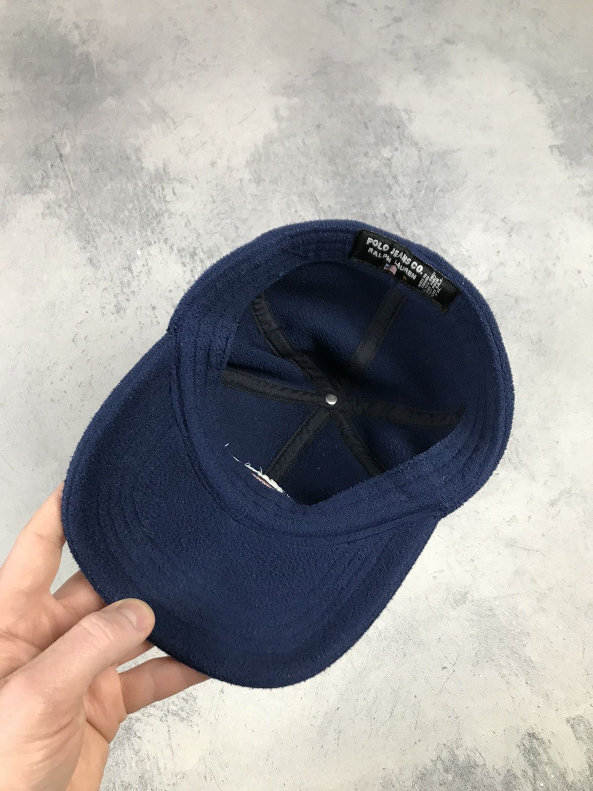 Lauren Ralph Lauren × Vintage Vintage Polo Jeans Co Ralph Lauren Fleece Cap Size ONE SIZE - 6 Thumbnail