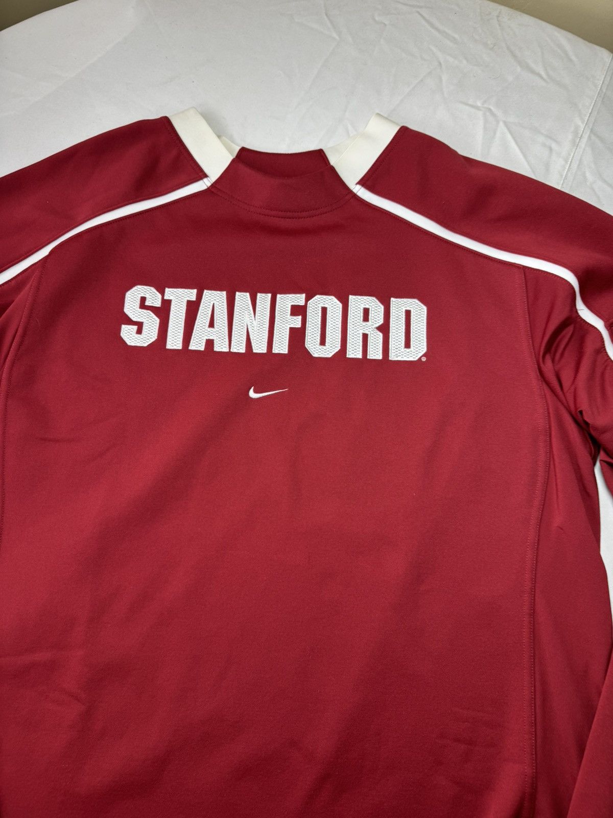 Nike Nike Stanford Cardinal Red Long Sleeve Team Warm-Up Pullover Size US XL / EU 56 / 4 - 2 Thumbnail