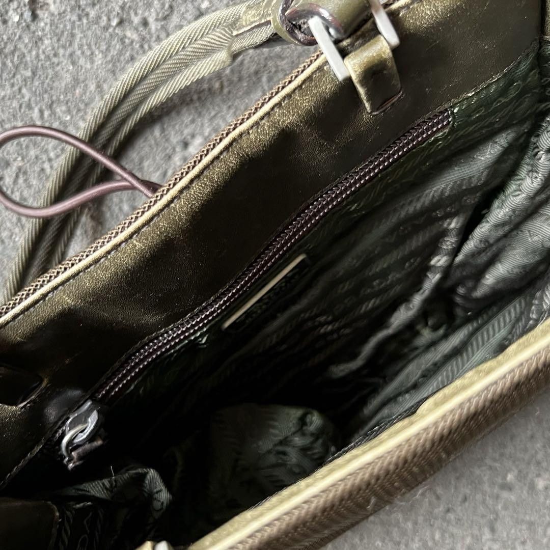 Prada PRADA 99SS Archive Mesh Tote Bag in Khaki & Brown | Grailed