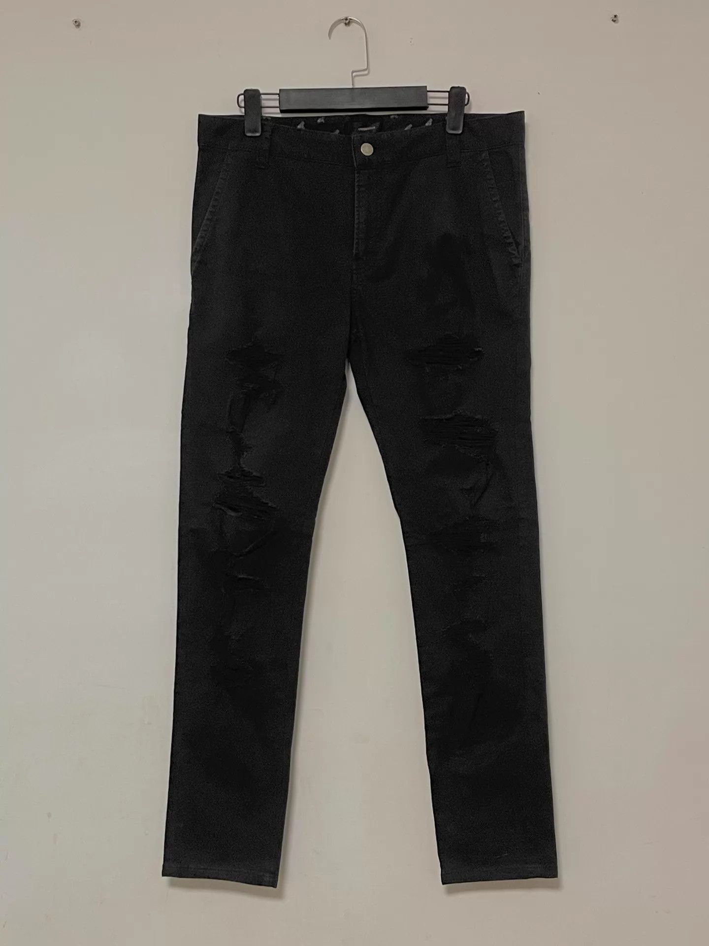 Undercover Black Distressed Casual Pants Size 38 Size US 38 / EU 54 - 2 Thumbnail