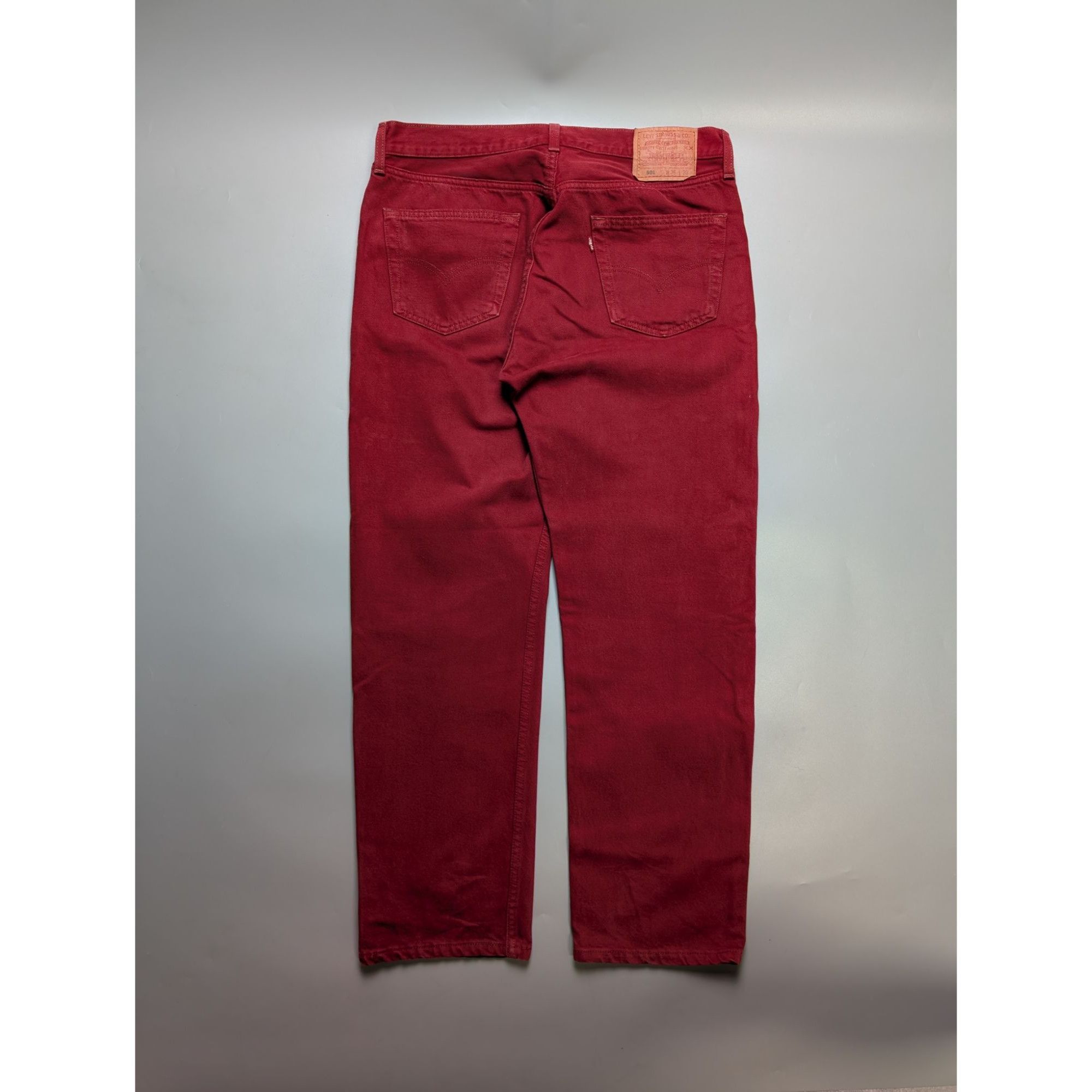 Levi's Vintage Clothing Levi's 501 Made In USA RARE Red Denim Jeans Pants (Y1077) Size US 36 / EU 52 - 9 Thumbnail