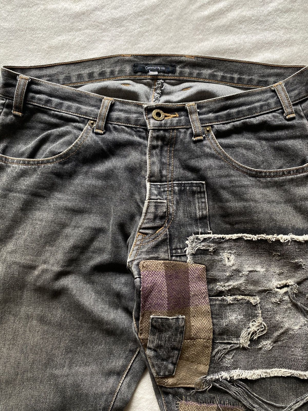 Japanese Brand Community.co Patchwork Jeans Pants Size US 32 / EU 48 - 4 Thumbnail