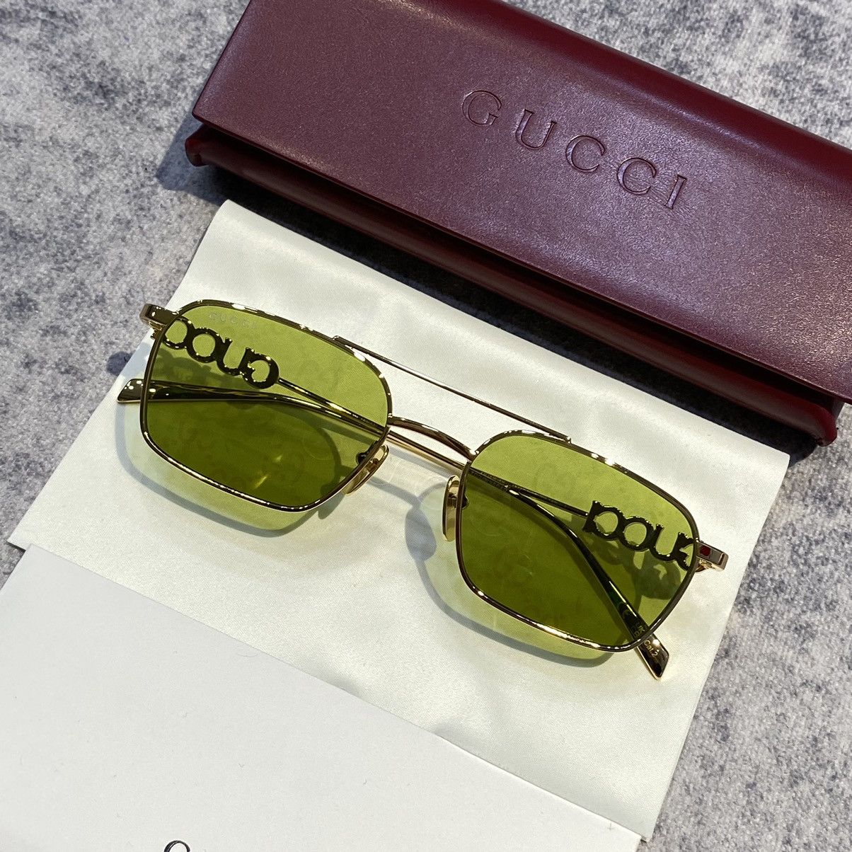 Gucci GUCCI GG1804S 002 GOLD GREEN Size ONE SIZE - 6 Thumbnail