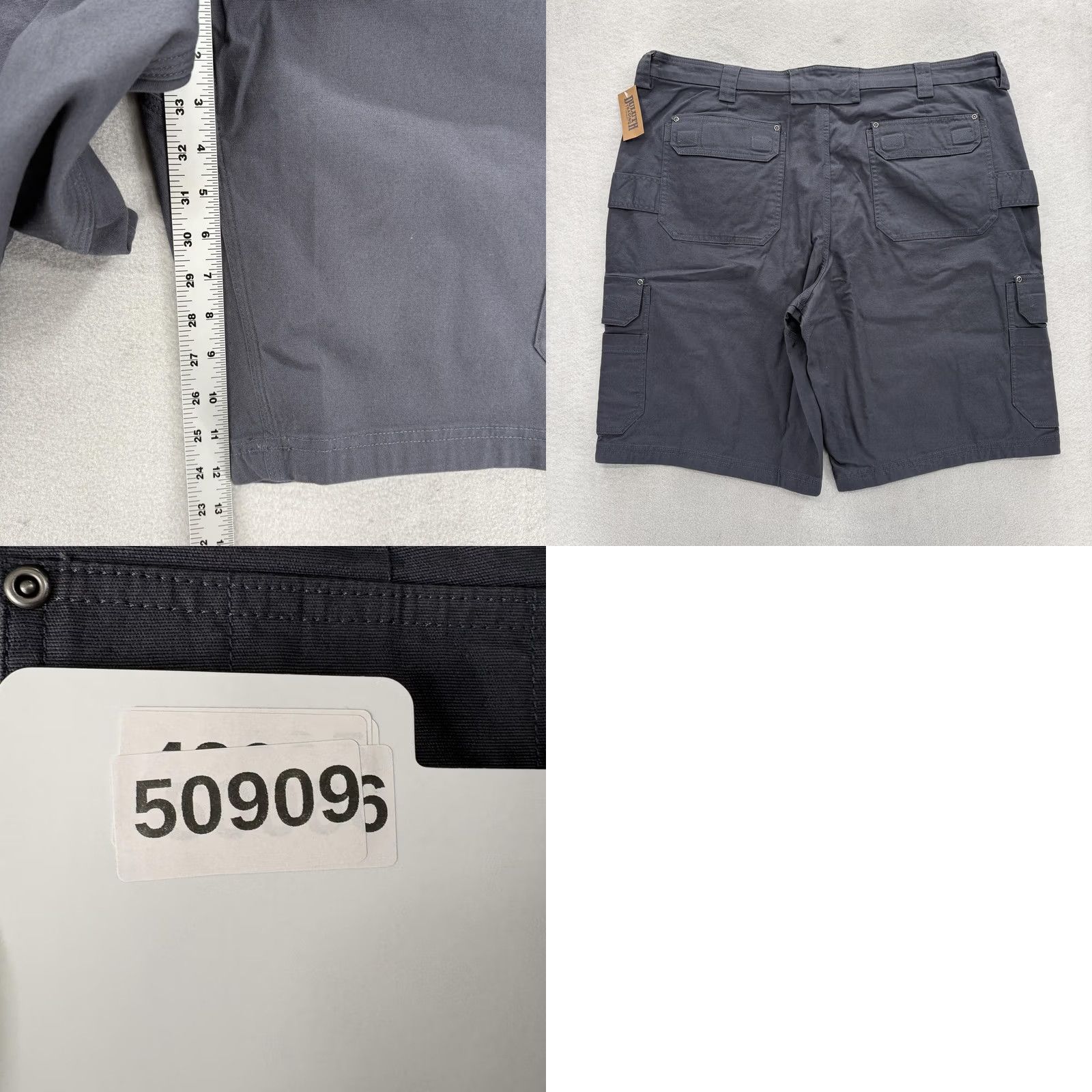 Duluth Trading Company Duluth Flex Fire Hose 12" Cargo Shorts Mens 46 Blue Canvas Stretch Workwear NWT Size US 30 / EU 46 - 8 Thumbnail