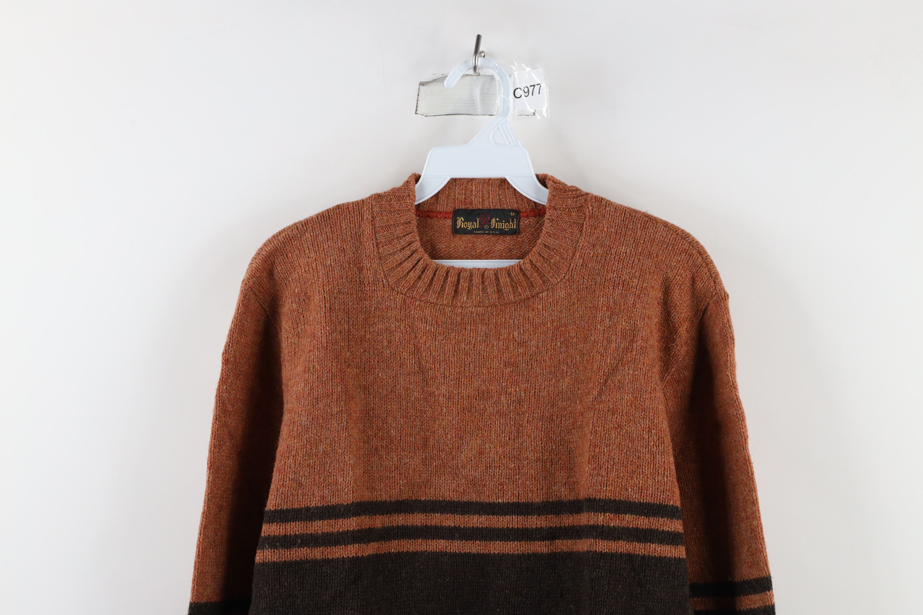 Vintage Vintage 70s Streetwear Wool Blend Knit Striped Sweater USA Size US M / EU 48-50 / 2 - 2 Thumbnail
