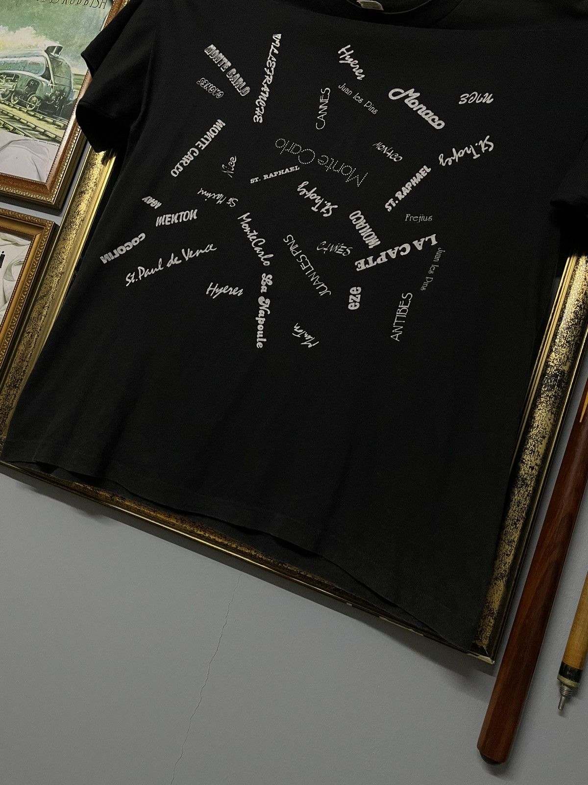 Designer Vintage 1990s Single Stitch Famous Place In Monaco Tshirt Size US XL / EU 56 / 4 - 3 Thumbnail