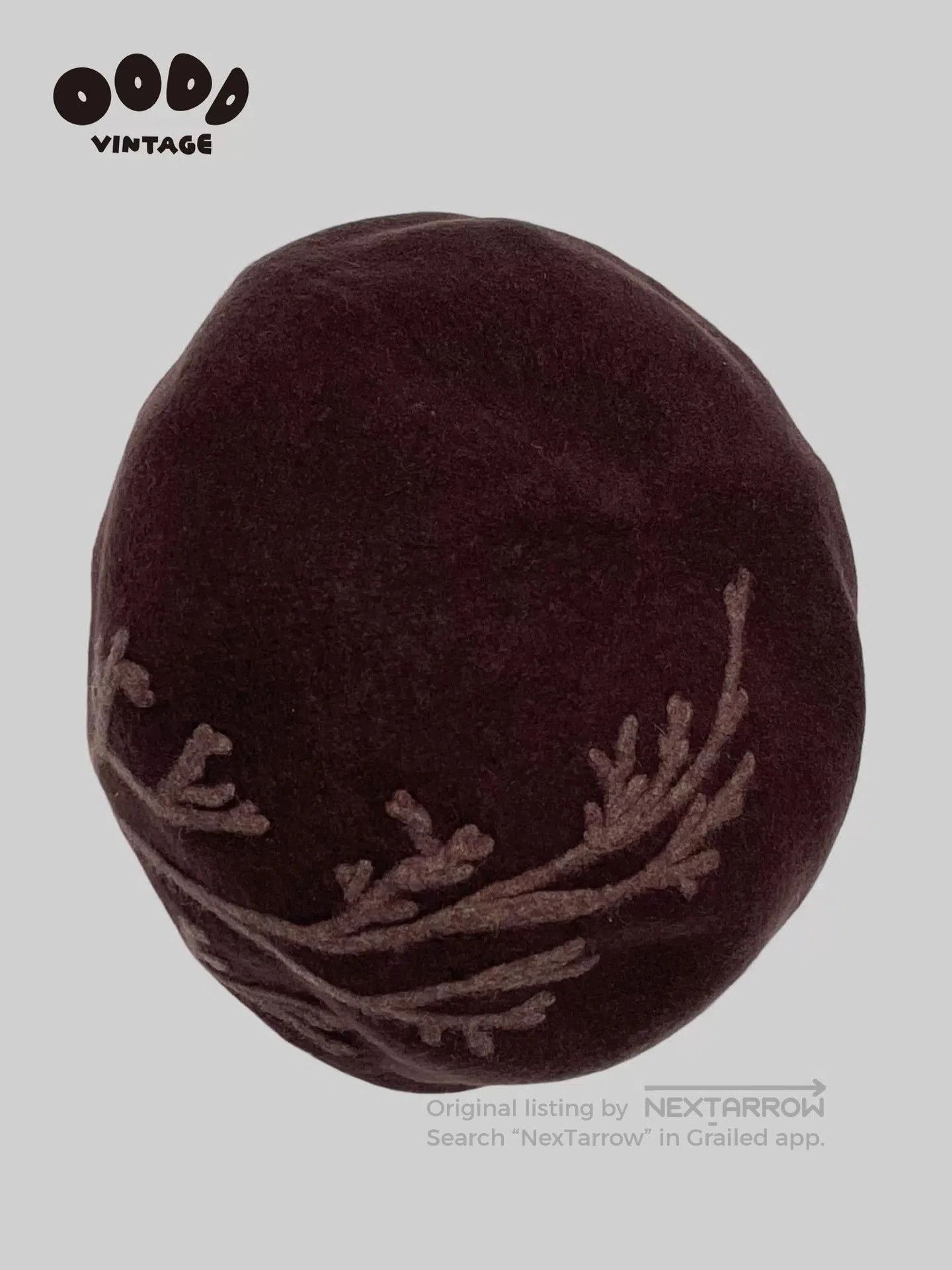 Kenzo Kenzo Wool Beret with Branch Pattern. Size ONE SIZE - 5 Thumbnail