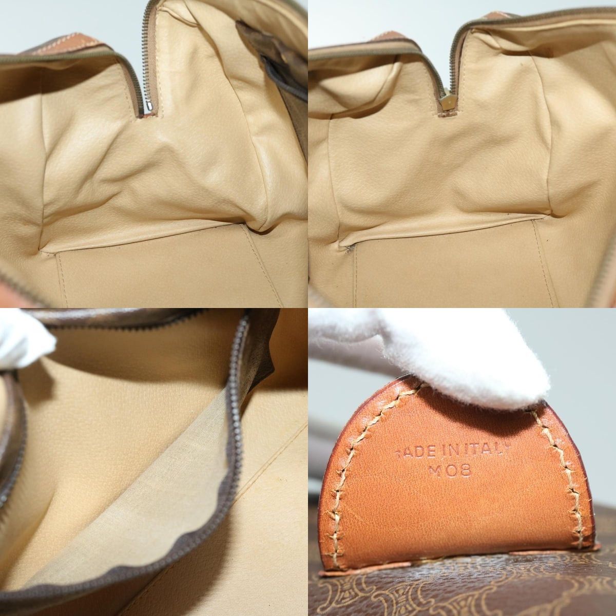 Celine CELINE Macadam Canvas Boston Bag Pvc Brown Size ONE SIZE - 12 Thumbnail