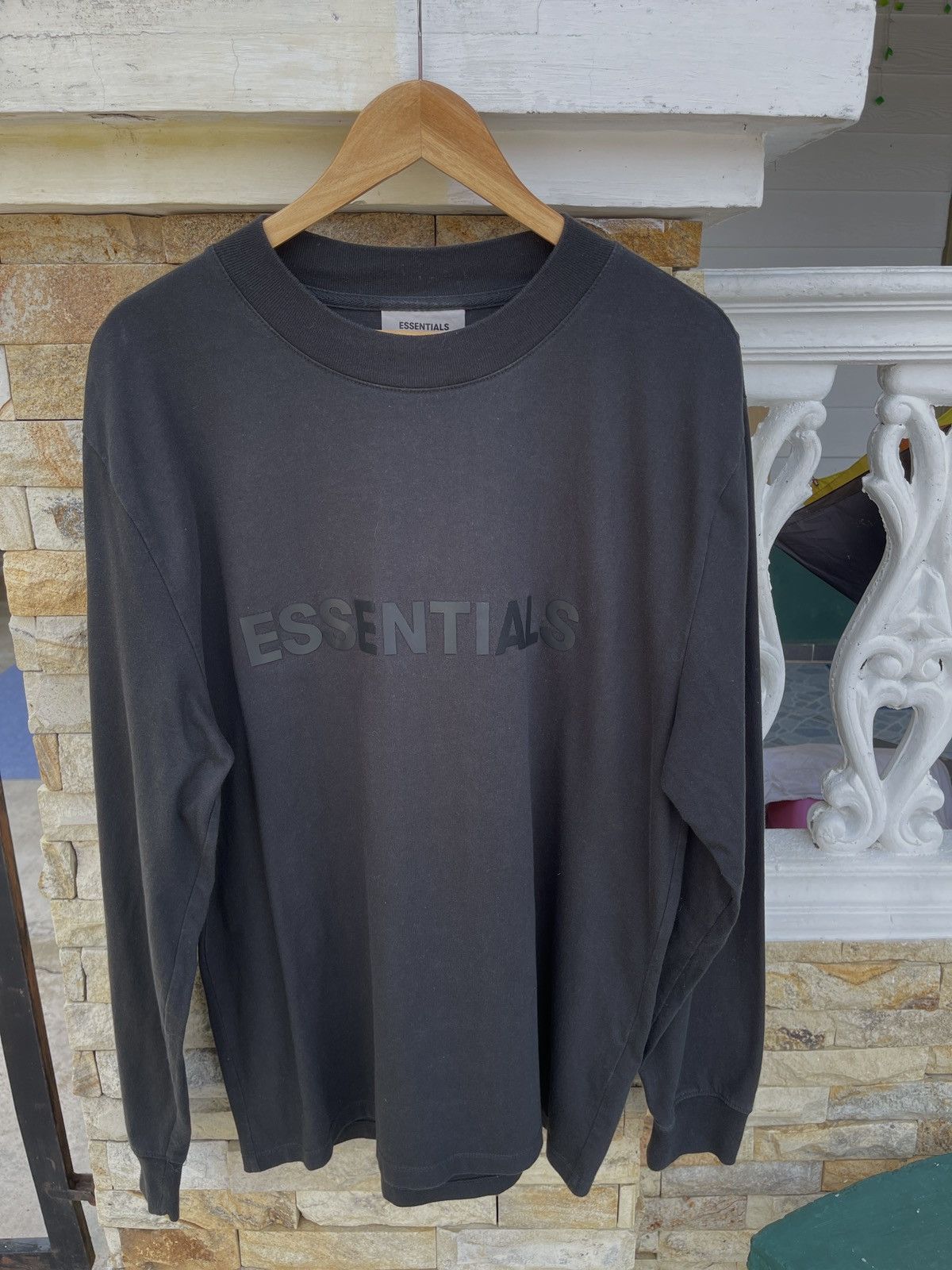 Hype🔥Fear Of God Essentials🔥Big Logo Spellout LongSleeve