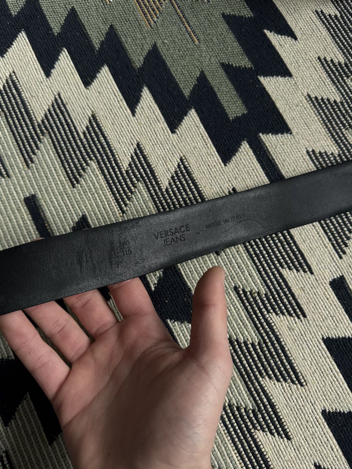 Versace Versace Jeans Big Bunckle Metal Logo Belt Size ONE SIZE - 9 Thumbnail