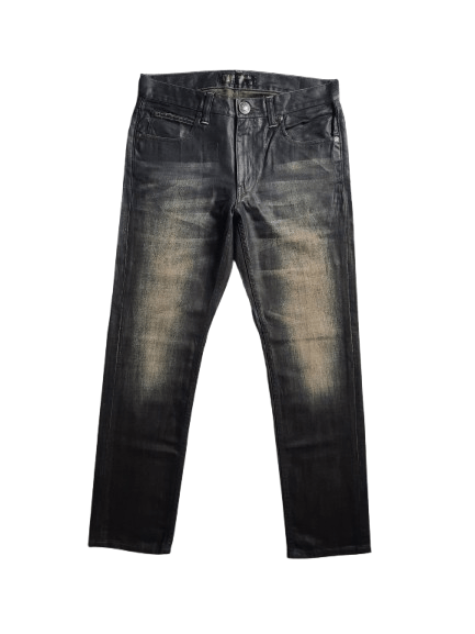 Tornado Mart 🔱 Back number black label stonewash coated denim jeans Size US 32 / EU 48 - 1 Thumbnail