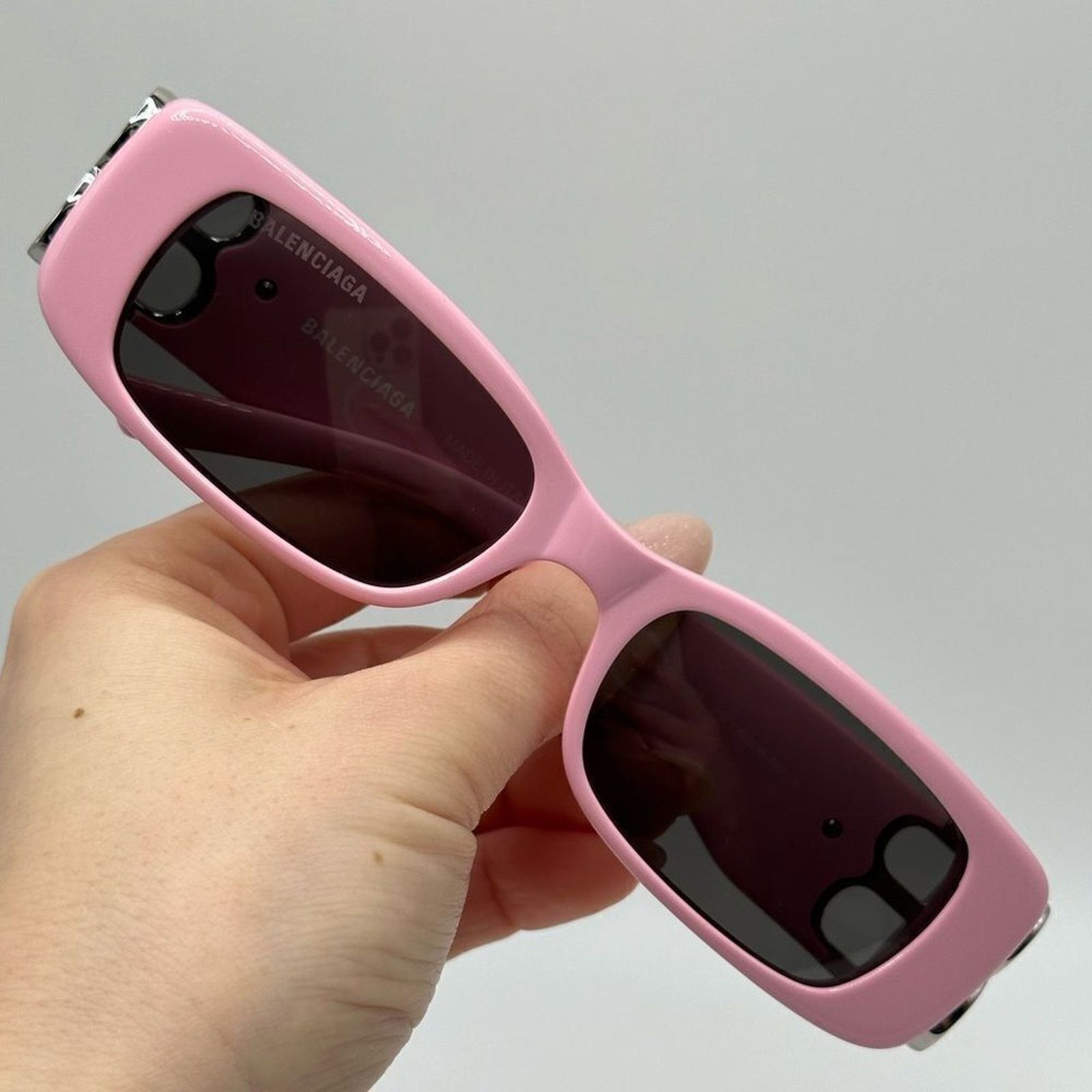 Balenciaga BRAND NEW BALENCIAGA BB0096S 012 Pink/Silver/Grey Sunglasses Size ONE SIZE - 9 Thumbnail