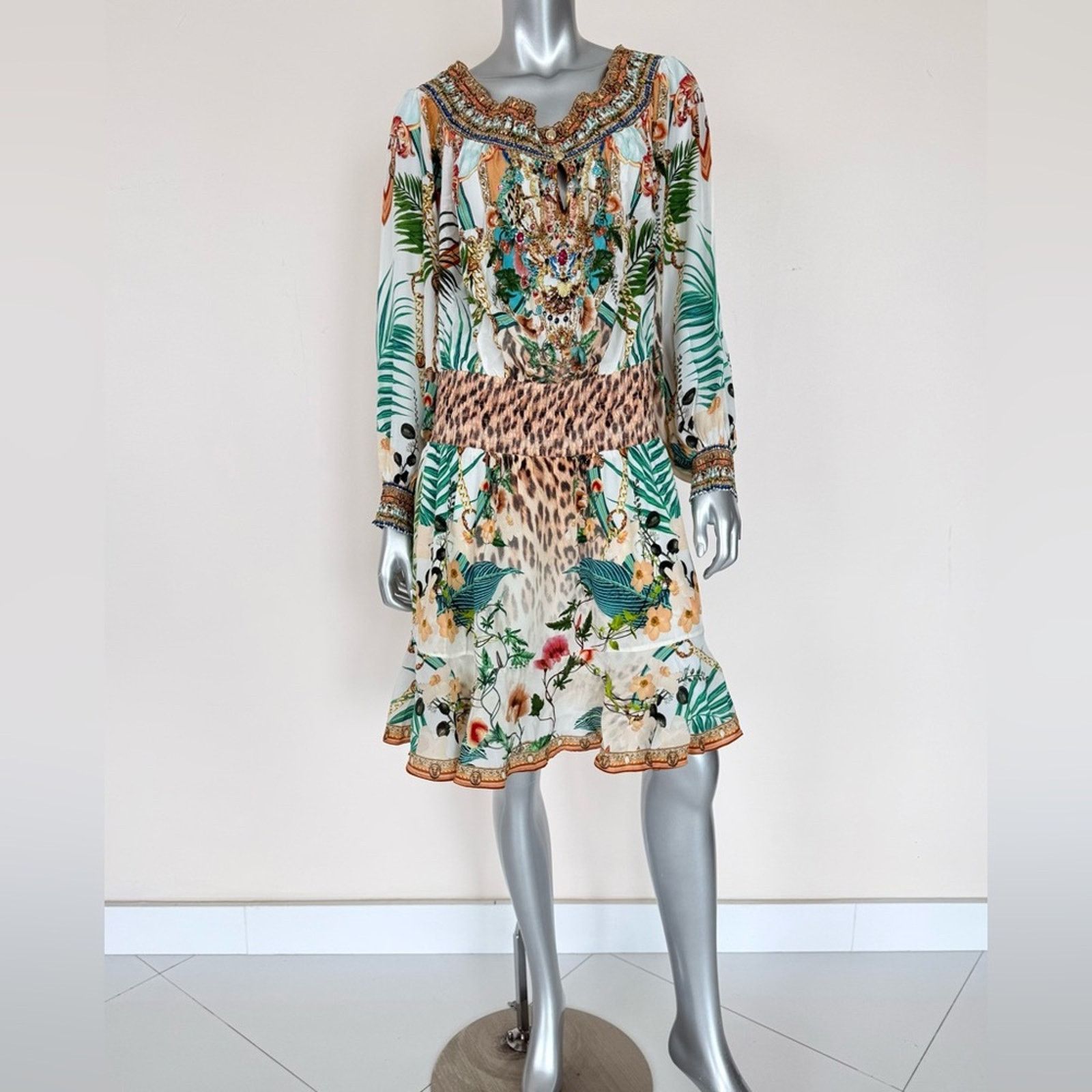 CAMILLA Camilla Silk Off-the-Shoulder Minidress size 12 US 795$ Size XL / US 12-14 / IT 48-50 - 1 Thumbnail
