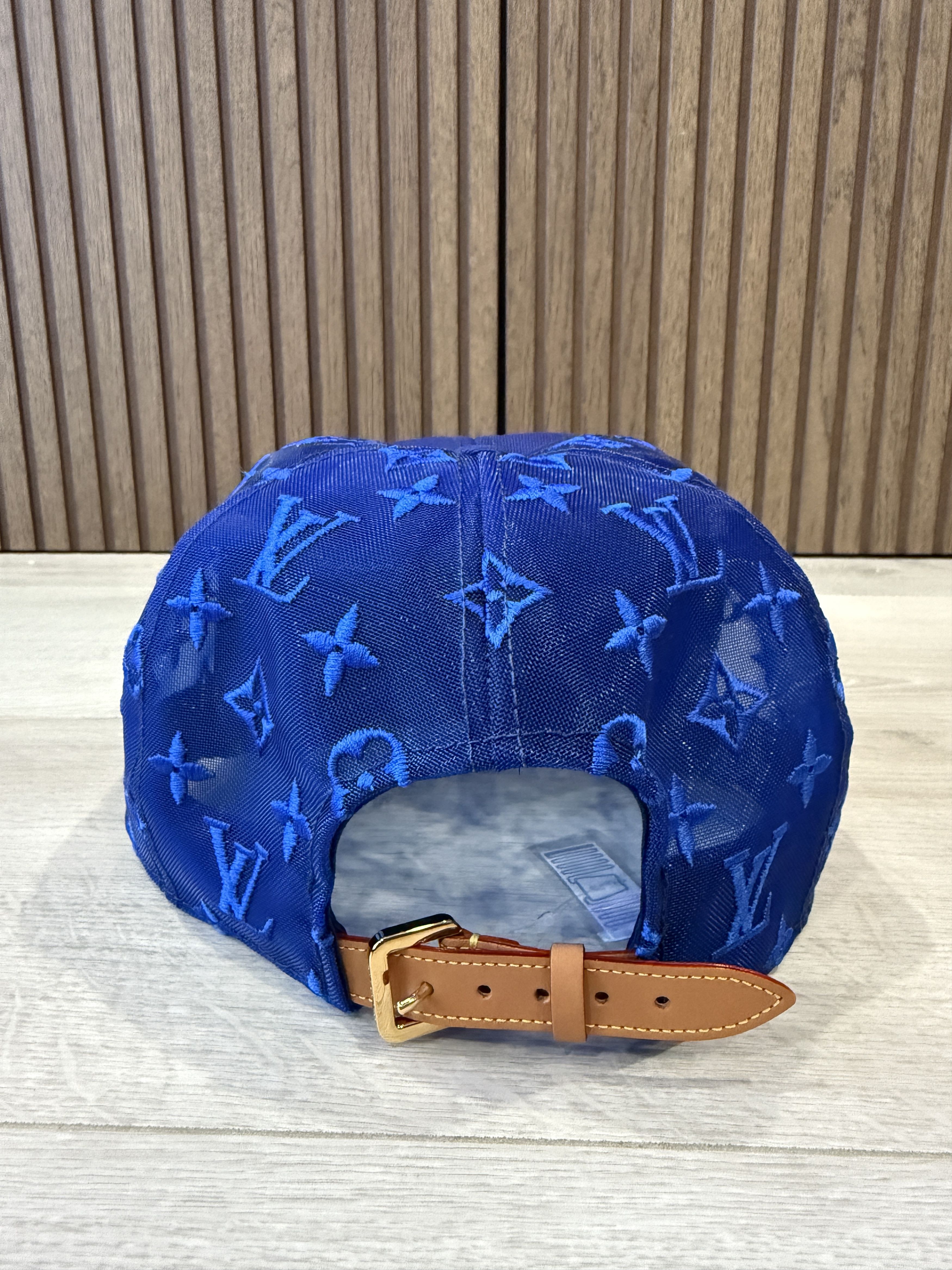 Louis Vuitton Louis Vuitton LV Embroidered Mesh Cap 58 Blue Size ONE SIZE - 4 Thumbnail